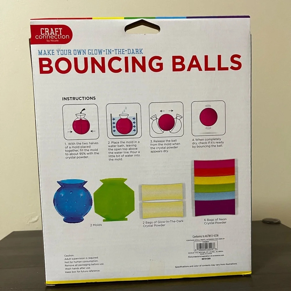 Bouncy Ball Craft Kit- Glow in the dark - Picture 2 of 2